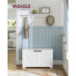 Storage Bench – Matte White – 40 x 80 x 46 cm – Multi-functional Toy Chest and Shoe Organizer with Safety Hinges