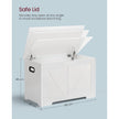 Storage Bench – Matte White – 40 x 80 x 46 cm – Multi-functional Toy Chest and Shoe Organizer with Safety Hinges