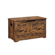 Storage Chest – Wood – Rustic Brown – Safety Hinges, Shoe Storage Bench