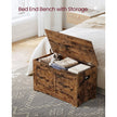 Storage Chest – Wood – Rustic Brown – Safety Hinges, Shoe Storage Bench