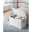 Storage Chest – Wood – Rustic Brown – 2 Safety Hinges, Multi-Purpose Design for Hallway, Bedroom, and Living Room