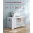 Storage Chest – Wood – Rustic Brown – 2 Safety Hinges, Multi-Purpose Design for Hallway, Bedroom, and Living Room
