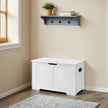 Storage Chest – Wood – Cloud White – With Safety Hinges and Storage Bench Functionality