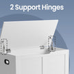 Storage Chest – Wood – Cloud White – With Safety Hinges and Storage Bench Functionality