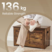 Storage Chest – Wood – Cloud White – Safety Hinges, Multi-Functional Bench