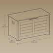 Storage Chest – Wood – Cloud White – Safety Hinges, Multi-Functional Bench