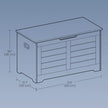 Storage Chest – Wood – Cloud White – With Safety Hinges and Storage Bench Functionality