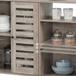 Sideboard – Wood – Greige – Industrial Style with Adjustable Shelves and Dual Doors