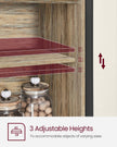 Sideboard – Wood – Turquoise, Brown, and Ink Black – Adjustable Shelf with Sliding Barn Doors