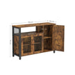 Storage Sideboard – Wood – Rustic Brown and Black – Industrial Style with 3 Doors