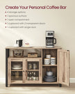 Sideboard – Wood – Rustic Brown and Black – Industrial Style with 3 Doors