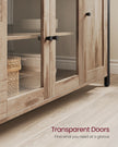 Sideboard – Wood – Rustic Brown and Black – Industrial Style with 3 Doors