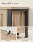 Sideboard – Wood – Rustic Brown and Black – Industrial Style with 3 Doors