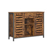 Industrial Sideboard – Wood and Metal – Rustic Brown and Black – Drawer and Storage Shelves