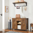 Industrial Sideboard – Wood and Metal – Rustic Brown and Black – Drawer and Storage Shelves
