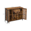 Industrial Sideboard – Wood and Metal – Rustic Brown and Black – Drawer and Storage Shelves