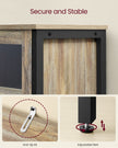 Sideboard – Steel – Rustic Brown and Ink Black – Glass Doors and Industrial Style
