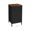 Storage Cabinet – Steel Frame – Rustic Brown and Black – Adjustable Shelf, Industrial Style