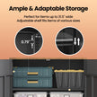 Floor Cabinet – Metal – Rustic Brown and Black – Adjustable Shelf, Space-Saving Design