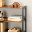 Floor Standing Cabinet – Wood – Rustic Brown – Industrial Design with Double Shutter Doors and 3 Shelves