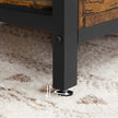 Storage Bench – Synthetic Leather and Metal – Black and Rustic Brown – Padded Seat and Easy Assembly