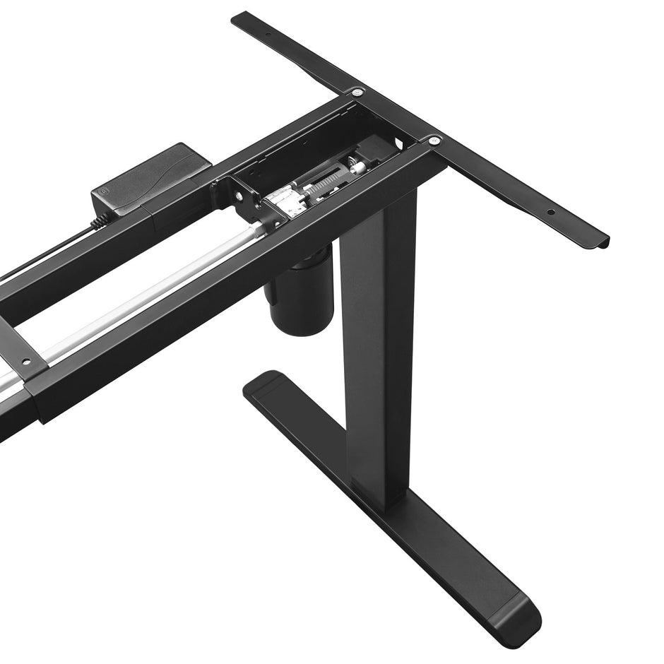 Electric Desk Frame – Steel – Black – Motorized Height Adjustment and Adjustable Length