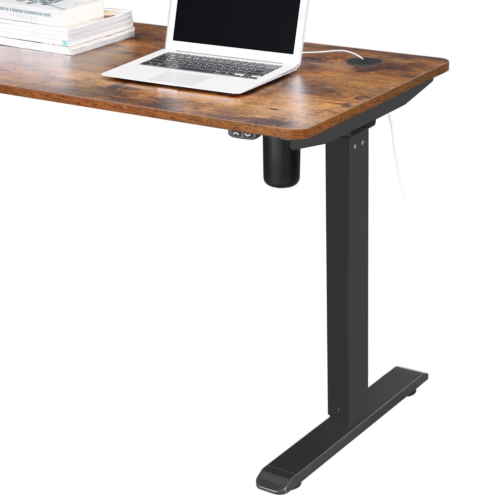 Electric Desk Frame – Steel – Black – Motorized Height Adjustment and Adjustable Length