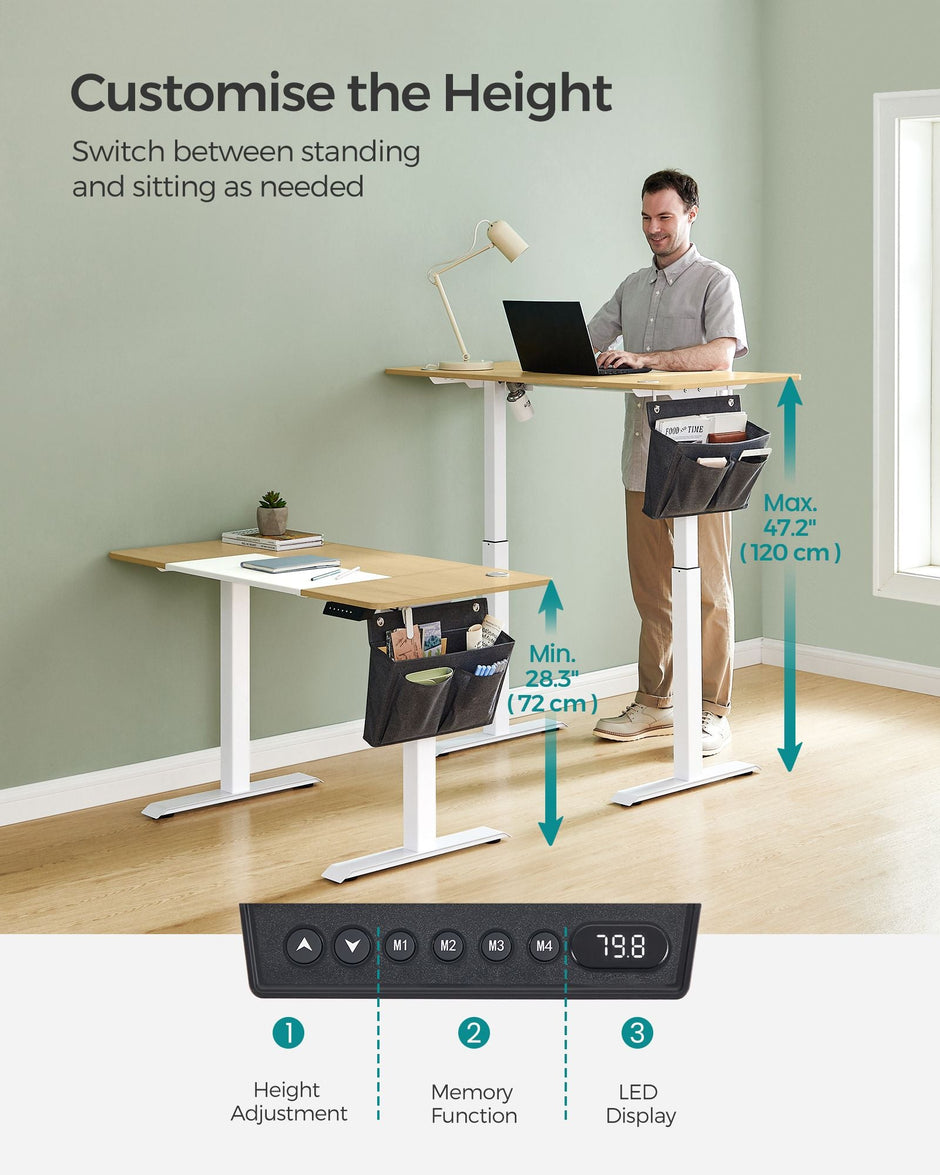 Height Adjustable Desk – Electric – Multi-Height – Four Memorable Settings