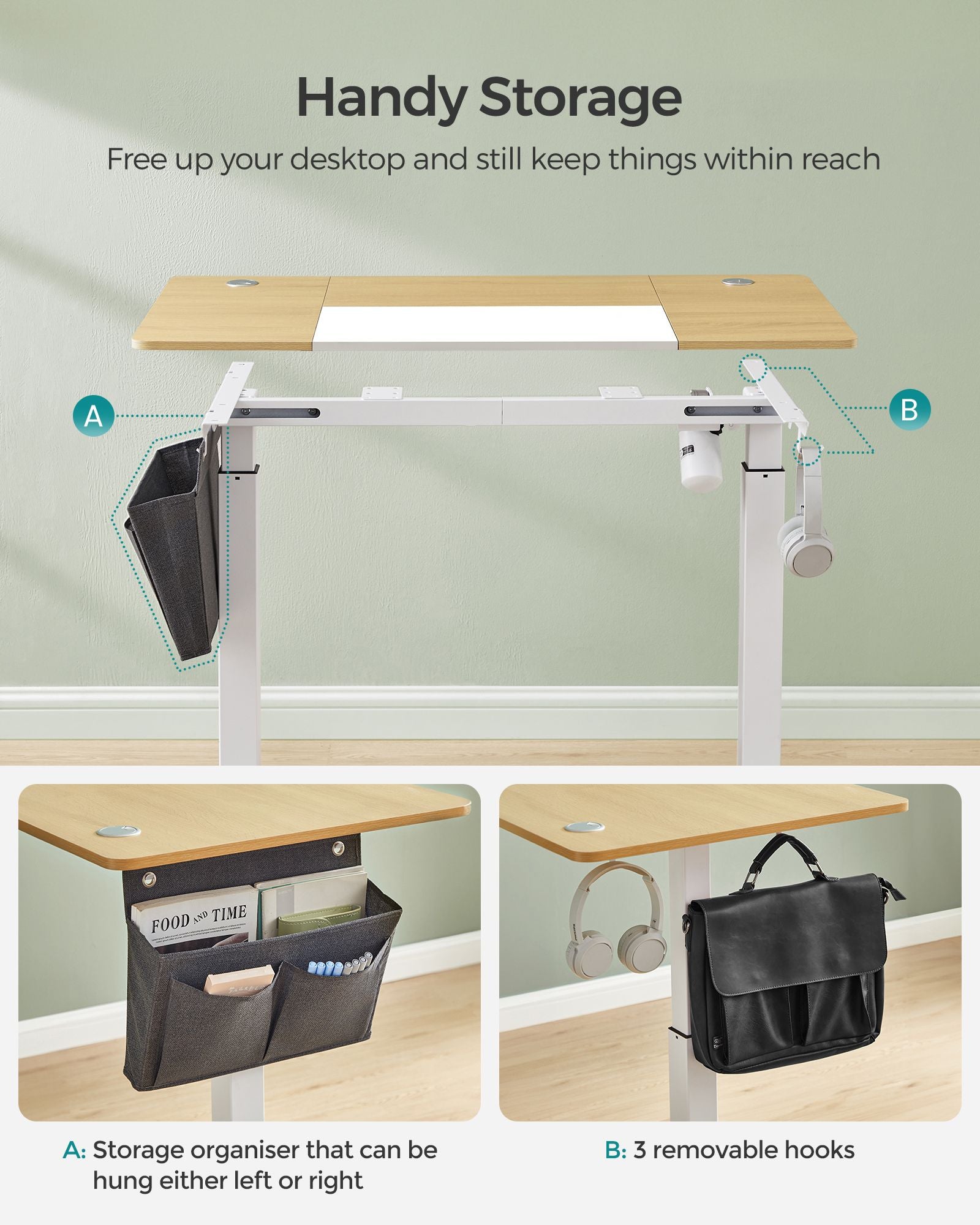 Height Adjustable Desk – Electric – Multi-Height – Four Memorable Settings