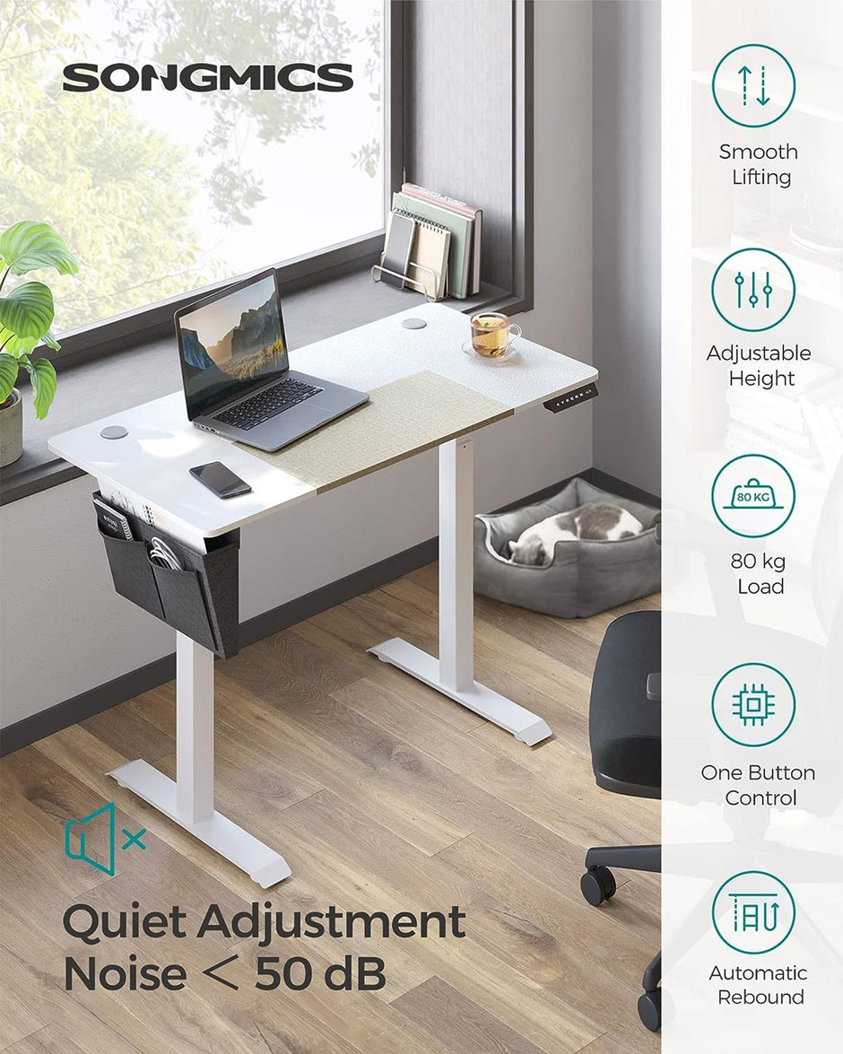 Electric Standing Desk – Metal – Black – Height Adjustable