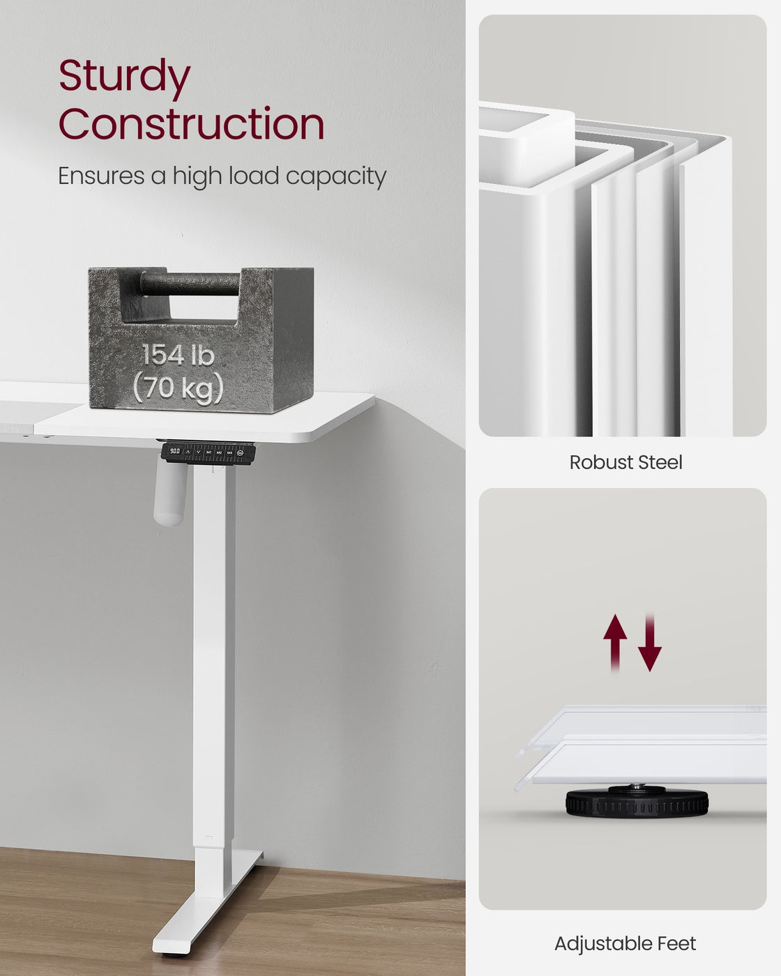 Height Adjustable Desk – Electric – Multi-Height – Four Memorable Settings