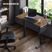Electric Standing Desk – Steel and Particle Board – Modern Gray – Height Adjustable