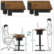 Electric Standing Desk – Steel and Particle Board – Modern Gray – Height Adjustable