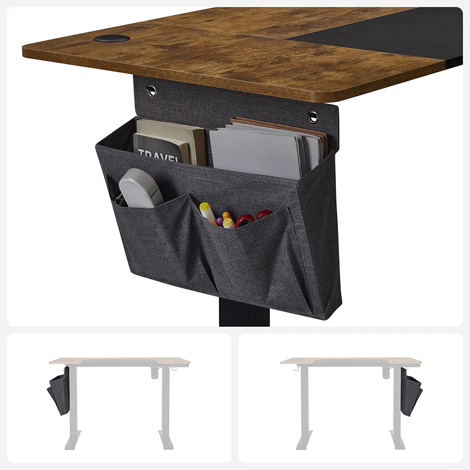 Electric Standing Desk – Steel and Particle Board – Modern Gray – Height Adjustable