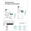 Height Adjustable Desk – Wood – White and Black – Electric