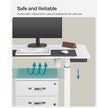 Height Adjustable Desk – Wood – White and Black – Electric