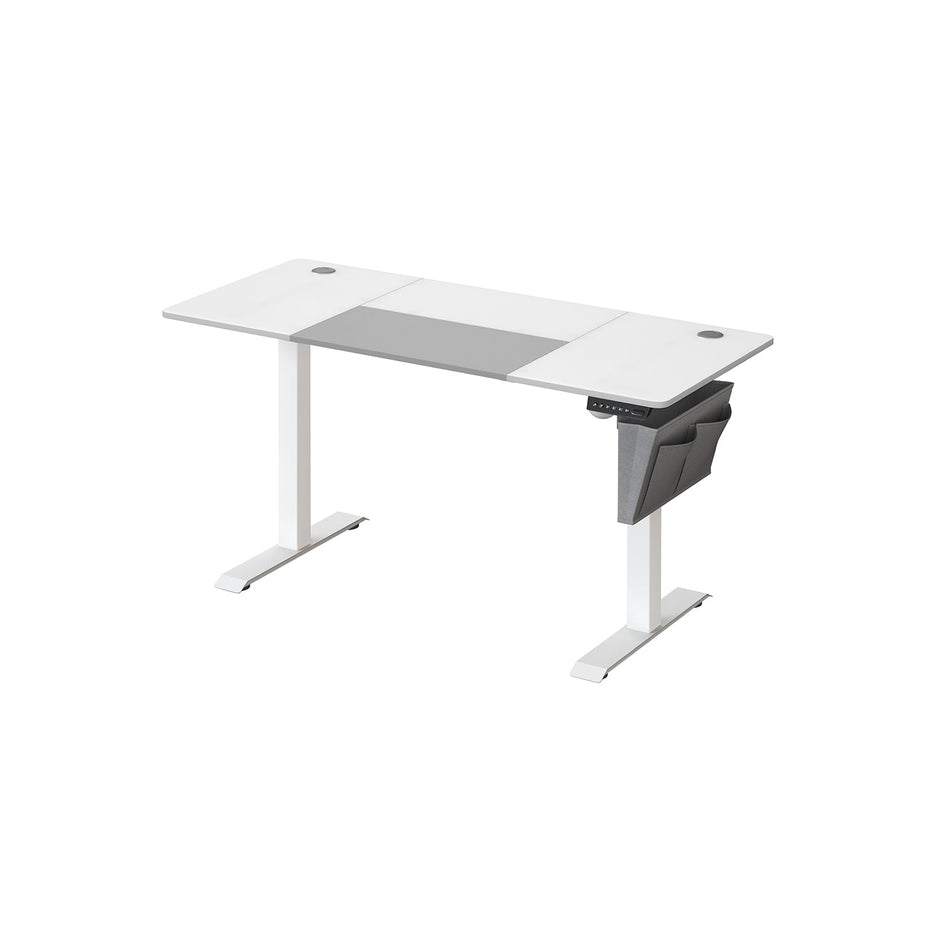 Height Adjustable Electric Desk – Engineered Wood – Cloud White – 4 Programmable Heights