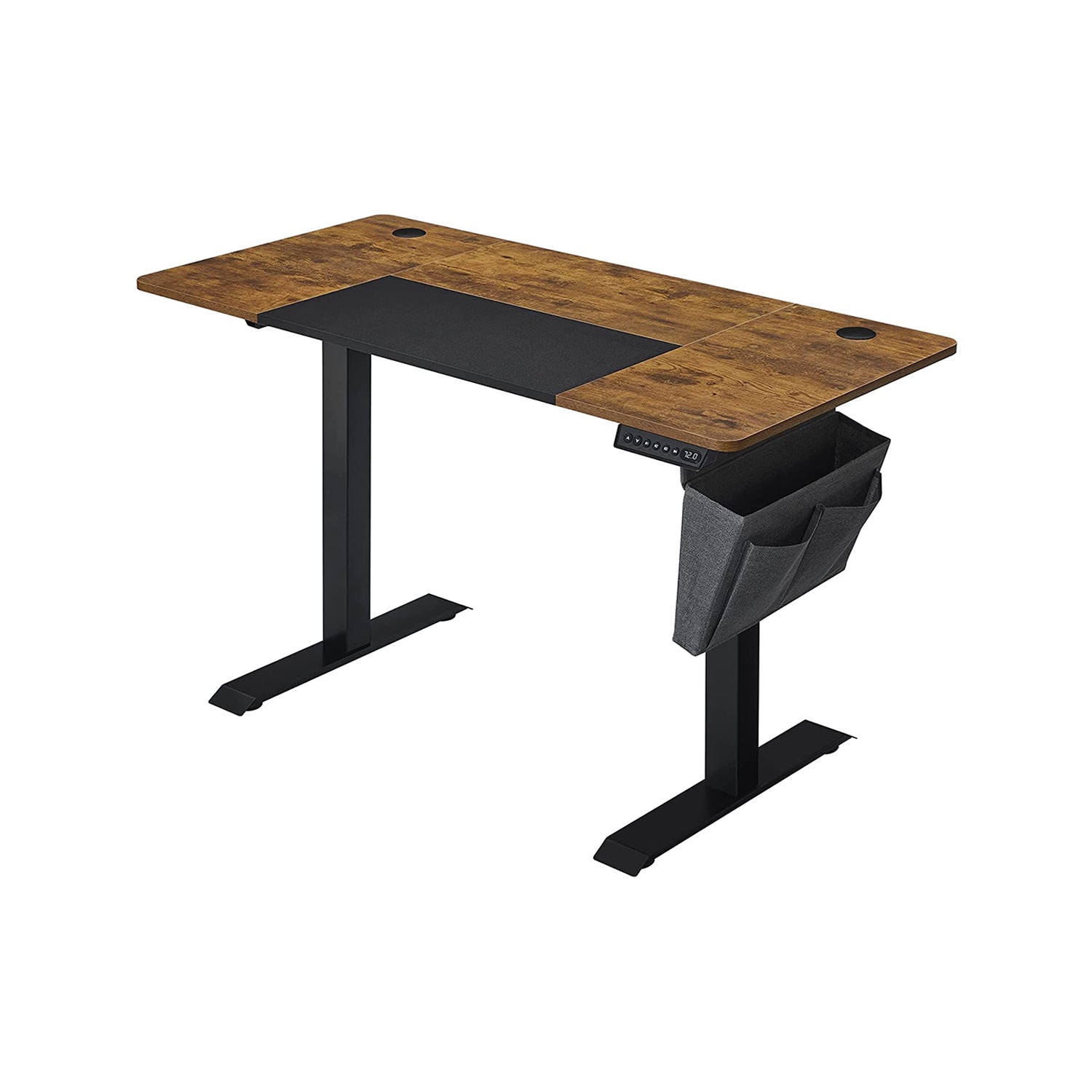 Height Adjustable Electric Standing Desk – Wood – Black – Ergonomic Design