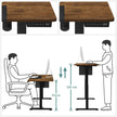 Height Adjustable Electric Standing Desk – Wood – Black – Ergonomic Design