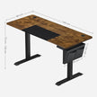 Height Adjustable Electric Standing Desk – Wood – Black – Ergonomic Design
