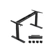 Electric Standing Desk Frame – Metal – Black – Height Adjustable with Double Motor and Memory Function