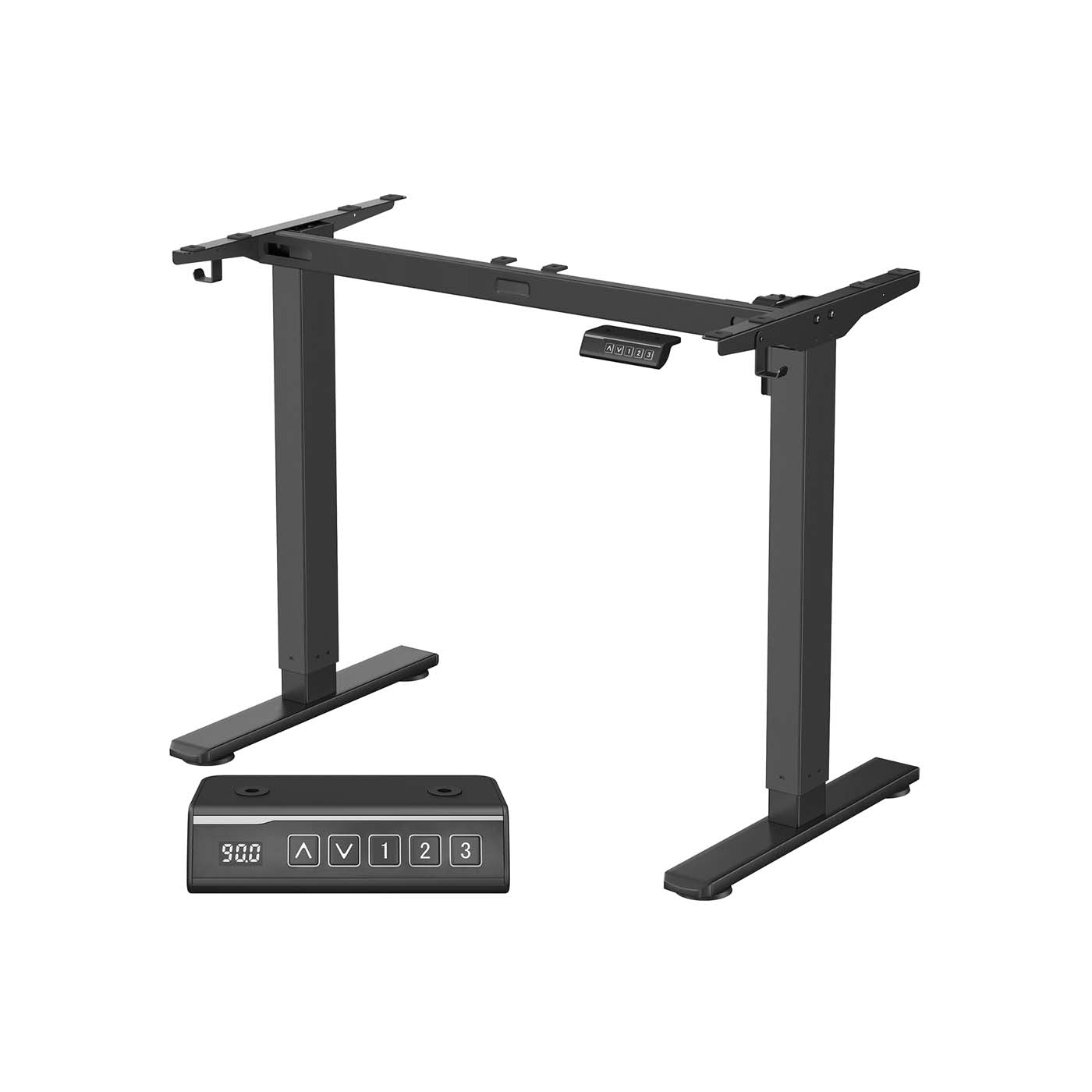 Electric Standing Desk Frame – Metal – Ink Black – Height Adjustable with Memory Function