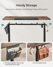 Height Adjustable Desk – Wood – Rustic Brown – Four Memorable Heights