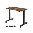 Height Adjustable Desk – Wood and Metal – Rustic Brown and Black – Electric with Memory Function