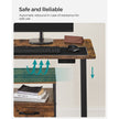 Height Adjustable Desk – Wood and Metal – Rustic Brown and Black – Electric with Memory Function