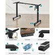 Height Adjustable Desk – Wood and Metal – Rustic Brown and Black – Electric with Memory Function