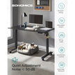 Height Adjustable Electric Standing Desk – Wood – Black – Memory Function with Continuous Height Adjustment