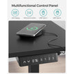 Height Adjustable Electric Standing Desk – Wood – Black – Memory Function with Continuous Height Adjustment
