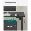 Height Adjustable Electric Standing Desk – Wood – Black – Memory Function with Continuous Height Adjustment