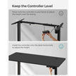 Height Adjustable Electric Standing Desk – Wood – Black – Memory Function with Continuous Height Adjustment